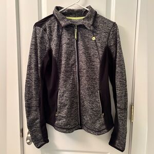 Tangerine Women's Heather Gray and Black Athletic Jacket